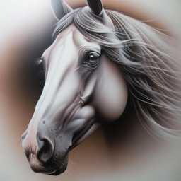 a horse, airbrush painting generated by DALL·E 2